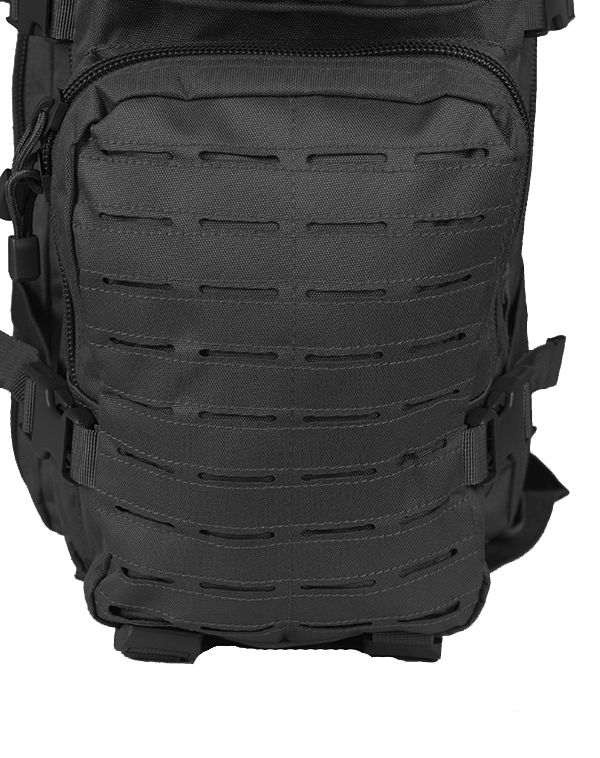 M-Tac рюкзак Assault Pack Laser Cut Black (обзор изображение 6) - интернет-магазин Викинг
