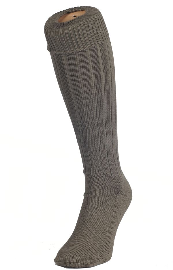 Бундесвер носки зимние высокие олива (вид спереди) - интернет-магазин Викинг