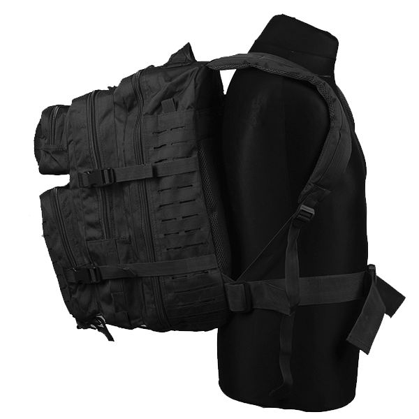 M-Tac рюкзак Large Assault Pack Laser Cut Black (обзор изображение 27) - интернет-магазин Викинг