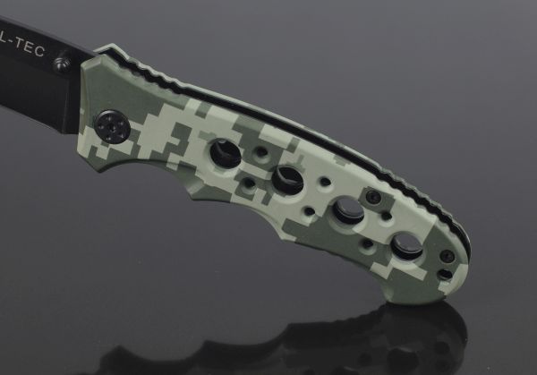 Милтек нож складной одноручный с фиксатором (рукоятка фото 1) - интернет-магазин Викинг