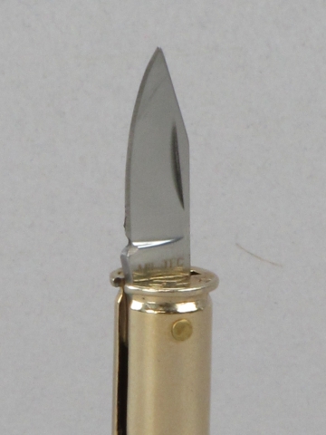 Милтек нож складной в виде патрона малый (клинок) - интернет-магазин Викинг