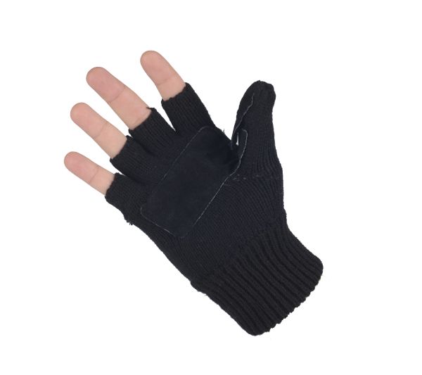 Милтек перчатки беспалые с клапаном вязаные (общий вид фото 1) - интернет-магазин Викинг