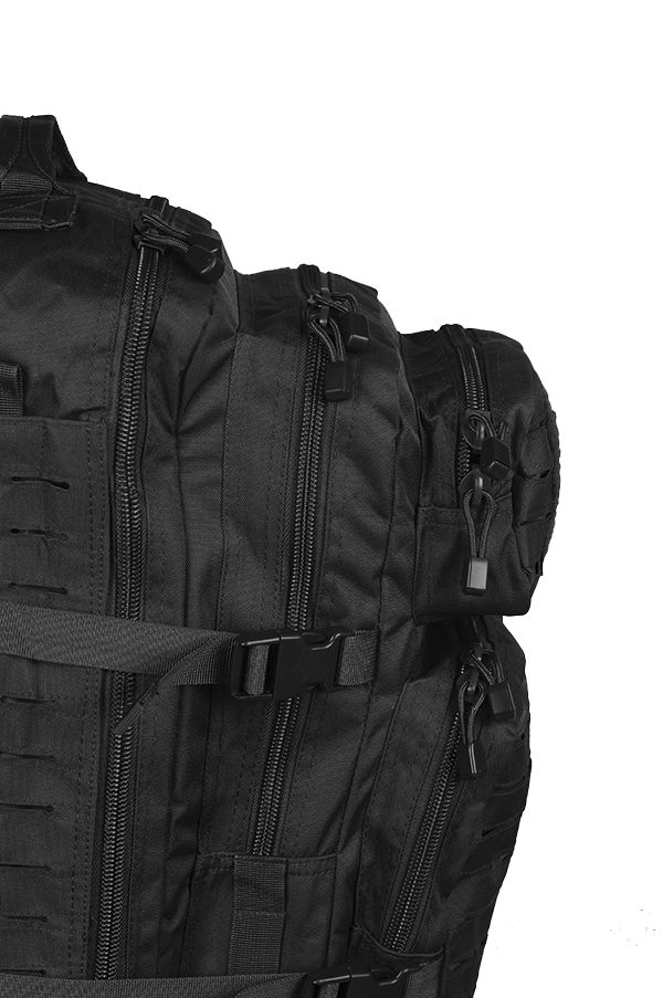 M-Tac рюкзак Large Assault Pack Laser Cut Black (обзор изображение 9) - интернет-магазин Викинг