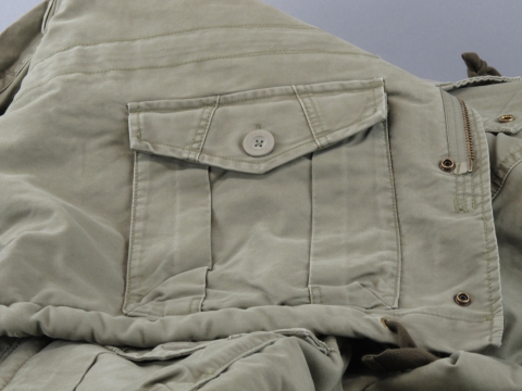 Brandit куртка Vintage Diamond олива (2 нижних нагрудных кармана).jpg