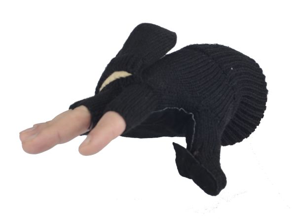 Милтек перчатки беспалые с клапаном вязаные (общий вид фото 3) - интернет-магазин Викинг