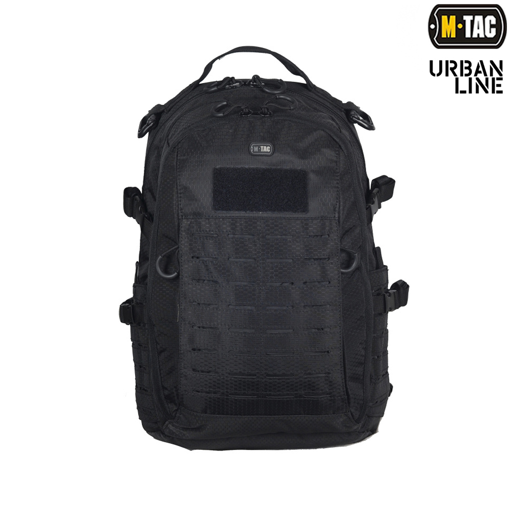 M-Tac рюкзак Urban Line Charger Hexagon Pack Black (общий вид)