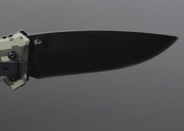 Милтек нож складной одноручный с фиксатором (клинок фото 2) - интернет-магазин Викинг