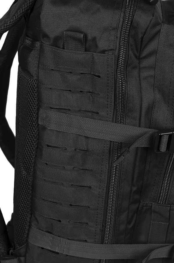 M-Tac рюкзак Large Assault Pack Laser Cut Black (обзор изображение 7) - интернет-магазин Викинг