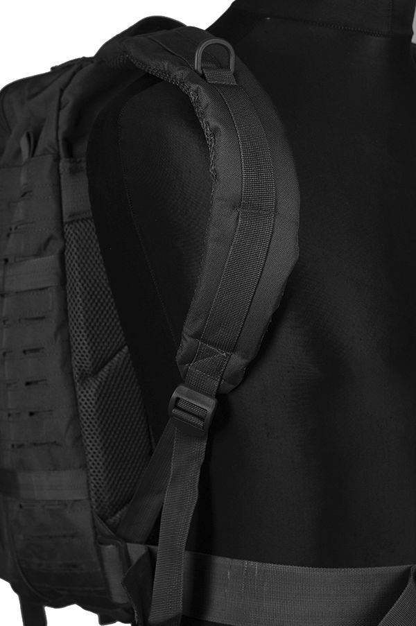 M-Tac рюкзак Large Assault Pack Laser Cut Black (обзор изображение 23) - интернет-магазин Викинг