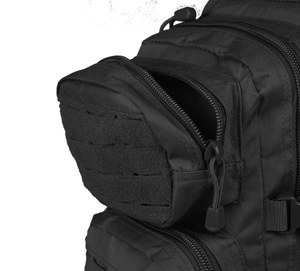 M-Tac рюкзак Assault Pack Laser Cut Black (обзор изображение 10) - интернет-магазин Викинг