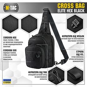 M-Tac  Cross Bag Elite Hex Black
