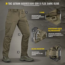 M-Tac ����� �������� Aggressor Gen.II Flex Dark Olive