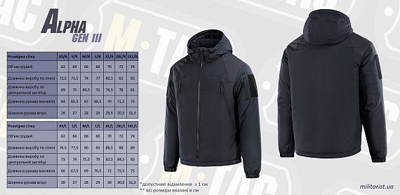 M-Tac куртка зимняя Alpha Gen.III Dark Navy Blue (без вставок)