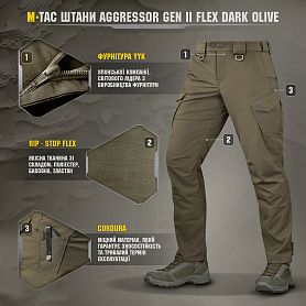 M-Tac ����� �������� Aggressor Gen.II Flex Dark Olive