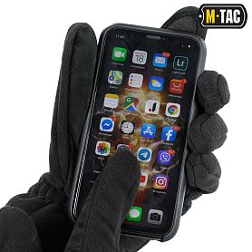 M-Tac рукавички фліс Winter Tactical Windblock чорні